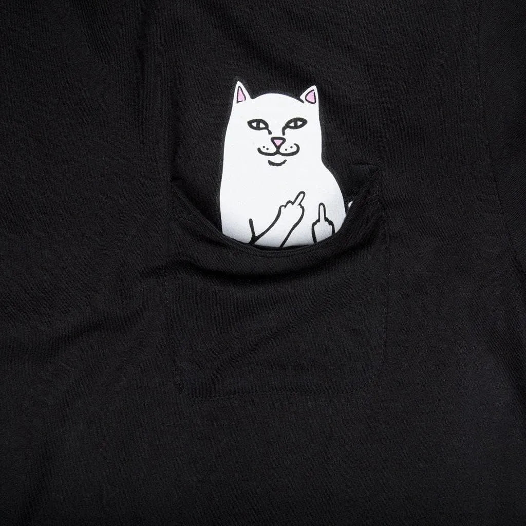 😾🖕Pocket Middle Finger Cat T-Shirt