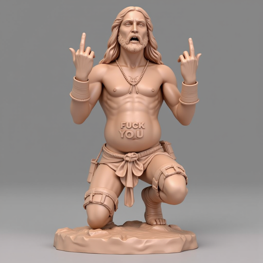 🤣Holy Attitude: Funny Jesus Ornaments ✝️🖕