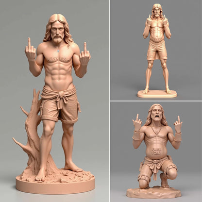 🤣Holy Attitude: Funny Jesus Ornaments ✝️🖕
