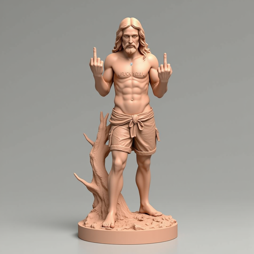 🤣Holy Attitude: Funny Jesus Ornaments ✝️🖕