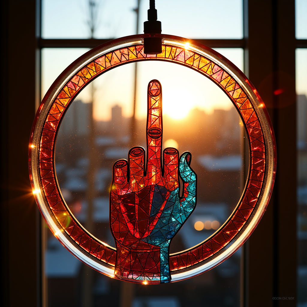 🖕Middle Finger Suncatcher