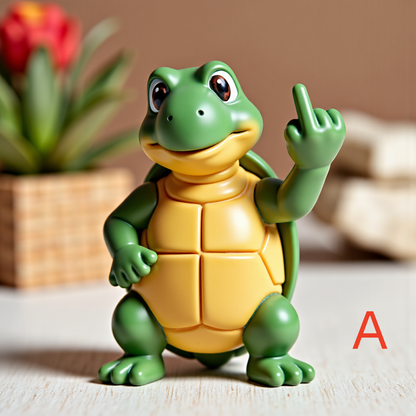 Middle Finger Sea Turtle Sculpture