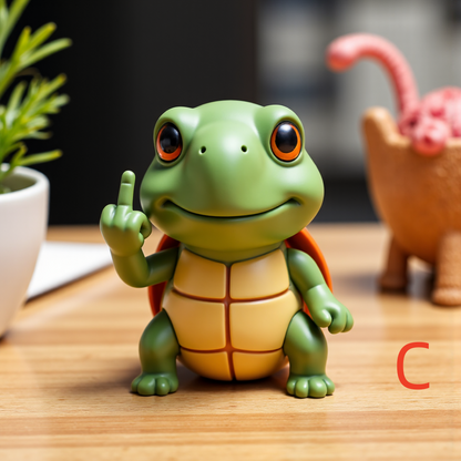 Middle Finger Sea Turtle Sculpture