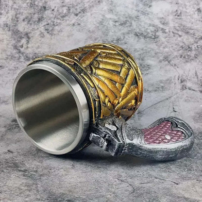 🔥Last Day 51% Off-Stainless Steel Bullet Pattern Beer Mug