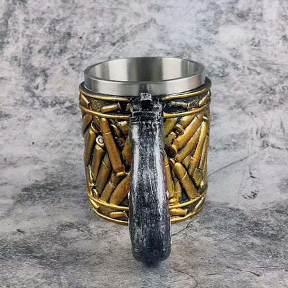 🔥Last Day 51% Off-Stainless Steel Bullet Pattern Beer Mug