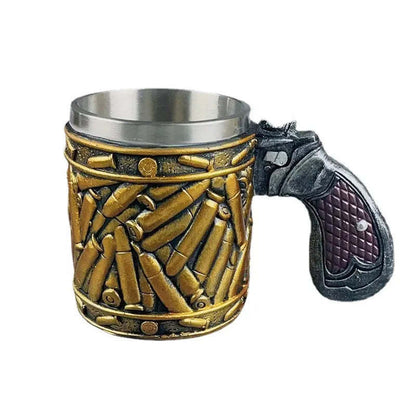 🔥Last Day 51% Off-Stainless Steel Bullet Pattern Beer Mug
