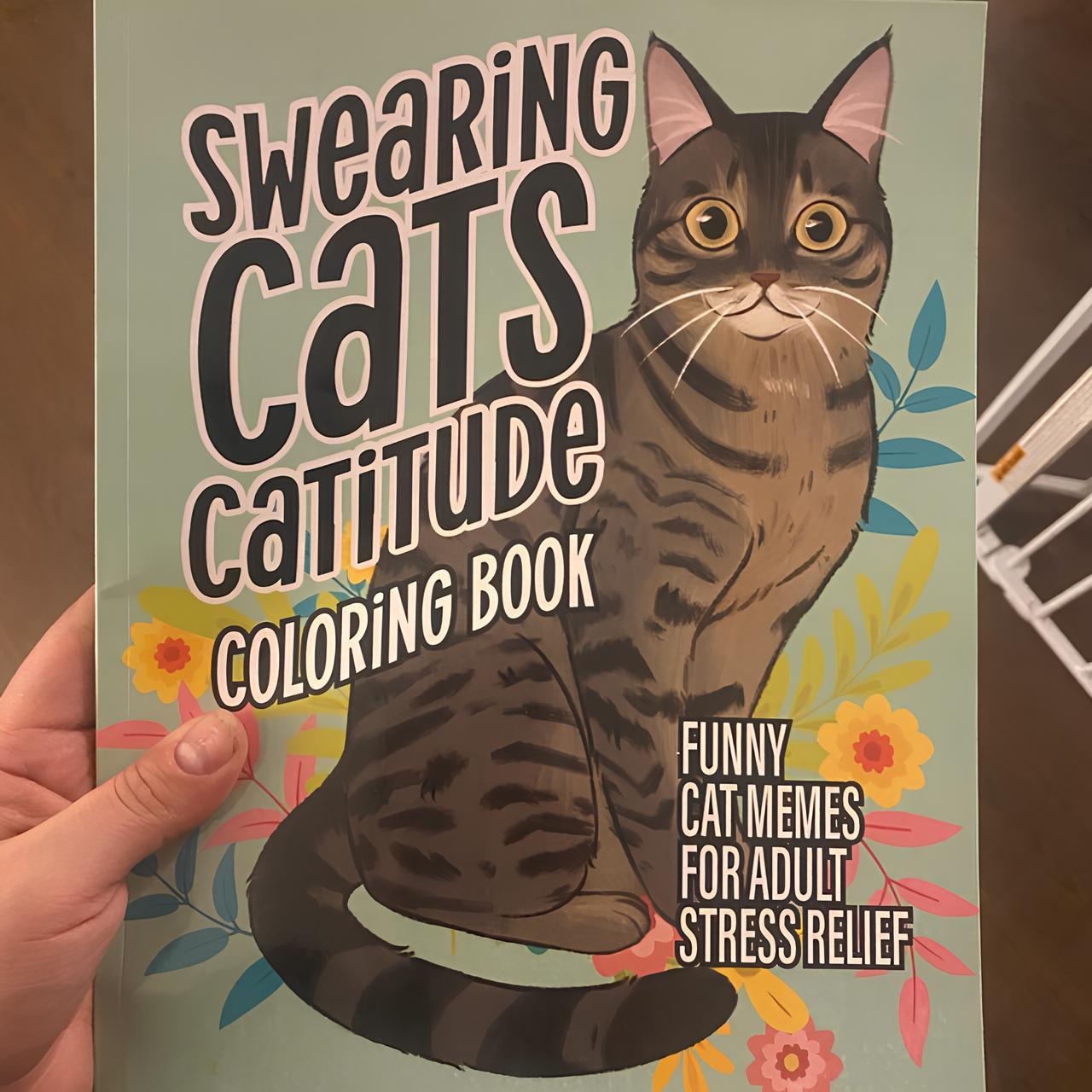 🐱Funny Kitty Memes Coloring Book For Adult Relaxation