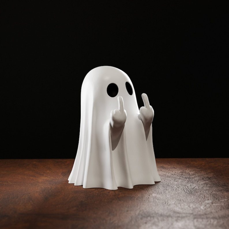 Unfriendly Ghost 3D Printed Middle finger