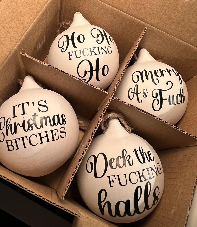 🎄 Early Christmas Sale 🎁Christmas Funny Offensive Bauble