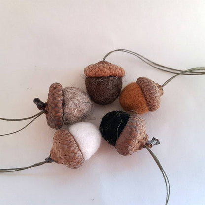 🤎Handmade Wool Felt Acorn Ornaments🌰