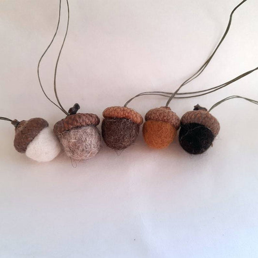 🤎Handmade Wool Felt Acorn Ornaments🌰