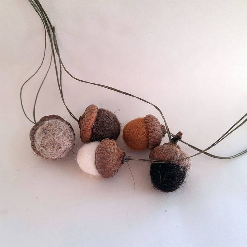 🤎Handmade Wool Felt Acorn Ornaments🌰