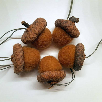 🤎Handmade Wool Felt Acorn Ornaments🌰