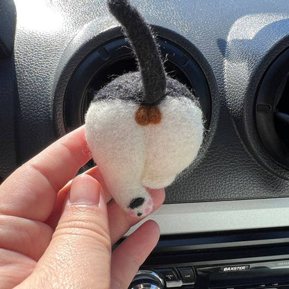 😻Handmade-Needle felted butt gag cat car accessories