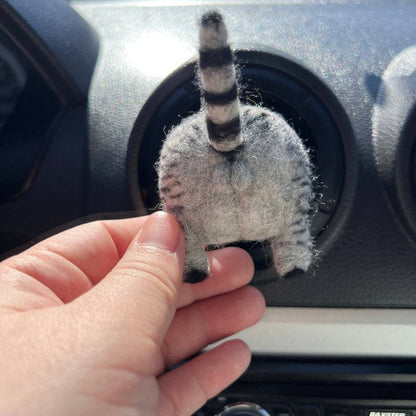 😻Handmade-Needle felted butt gag cat car accessories