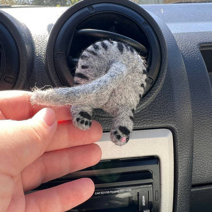 😻Handmade-Needle felted butt gag cat car accessories
