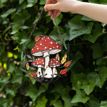 🍄Stained Glass Suncatcher Fly Agaric