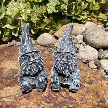 🥳Handmade Pair of Garden Gnomes Cement Statues🙌