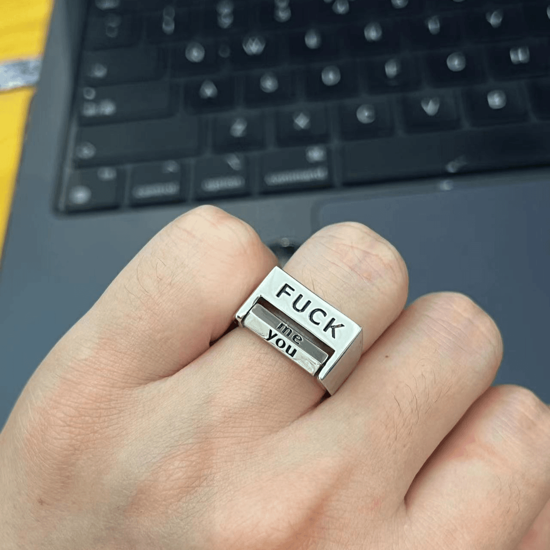 🤣Funny Rotating 'FUCK' Ring