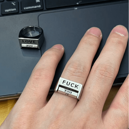 🤣Funny Rotating 'FUCK' Ring