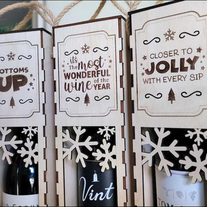 🎅Christmas Funny Wooden Wine Box
