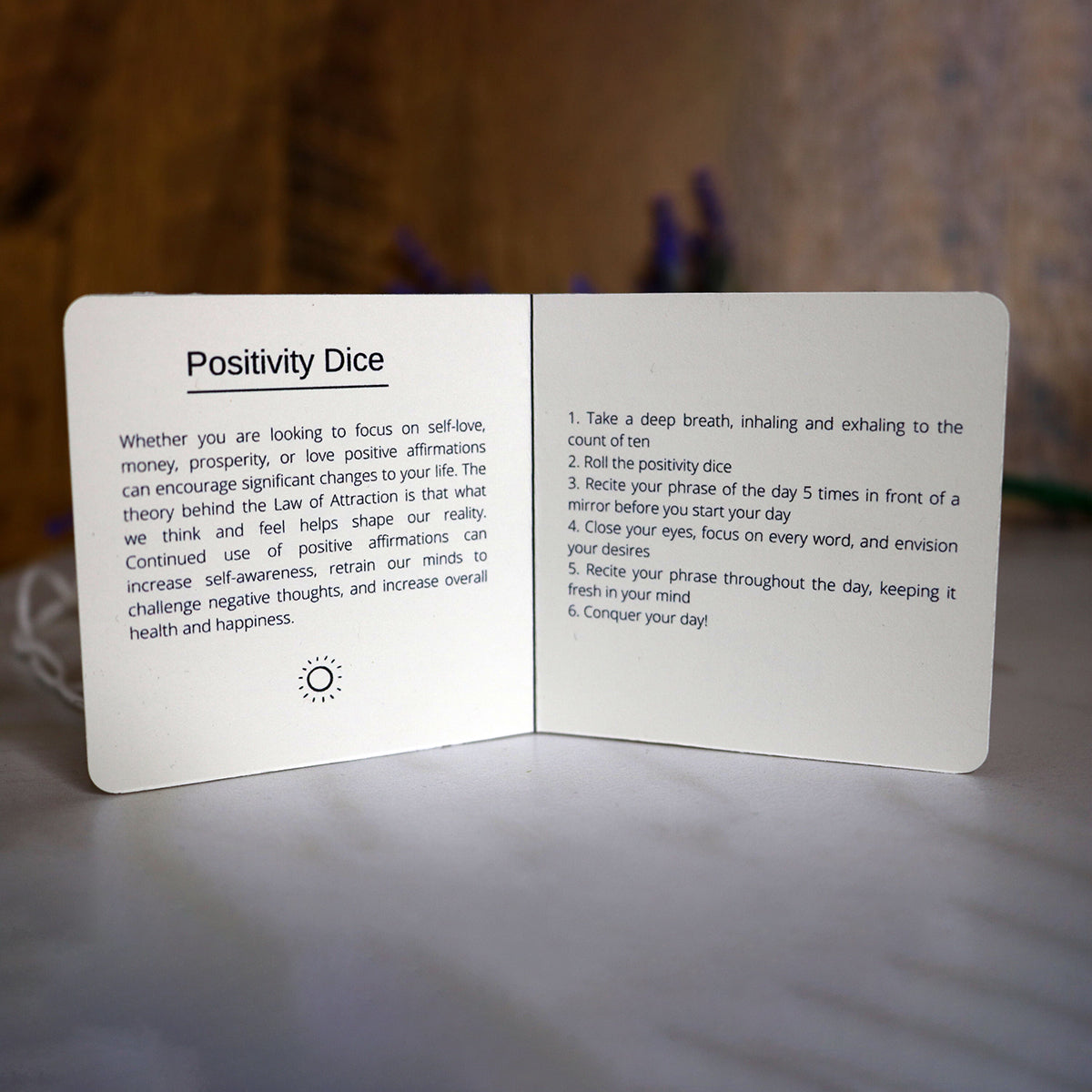 🎁Positive Affirmation Wooden Dice