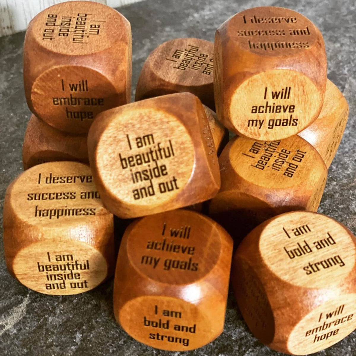 🎁Positive Affirmation Wooden Dice