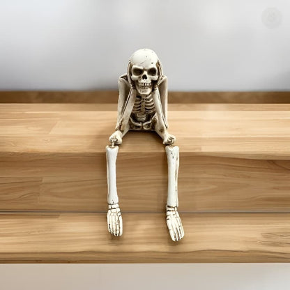 💀Sitting Skeleton Statue Skull Ornament