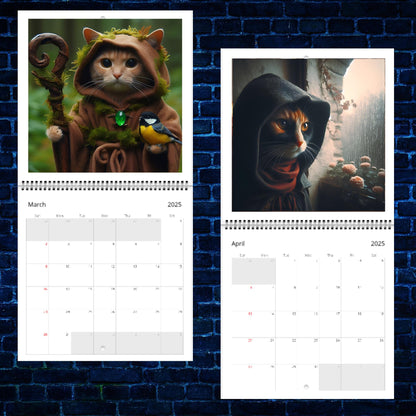 Weird Medieval Quest Cats Calendar 2025🐱