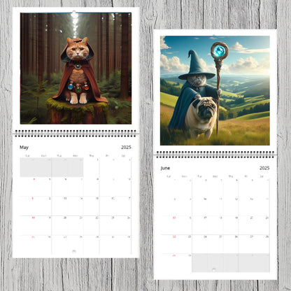 Weird Medieval Quest Cats Calendar 2025🐱