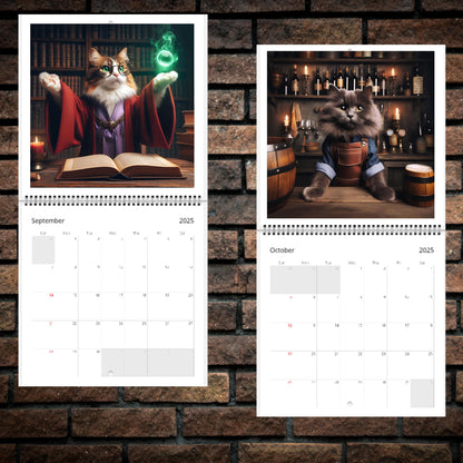 Weird Medieval Quest Cats Calendar 2025🐱