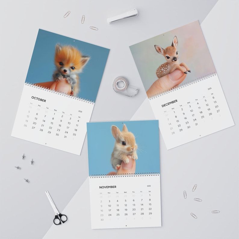 Tiny Animals Calendar 2025