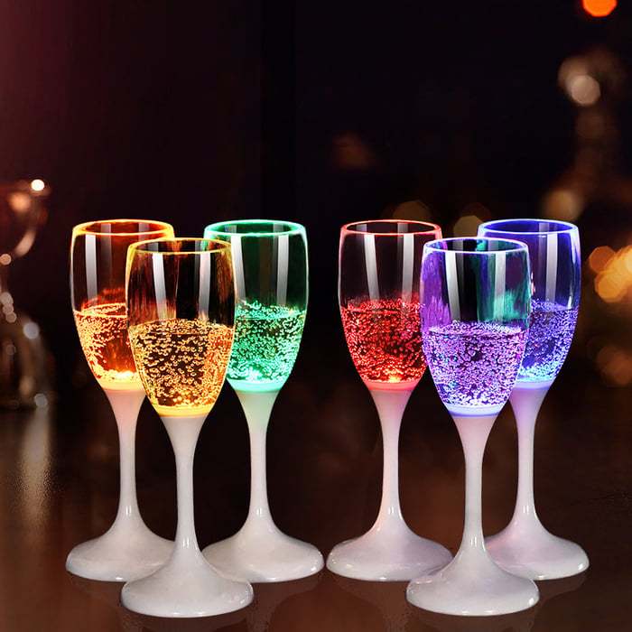 🥂LED Light Up Cups Wine Champagne Glass