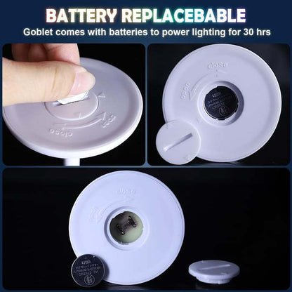 🥂LED Light Up Cups Wine Champagne Glass