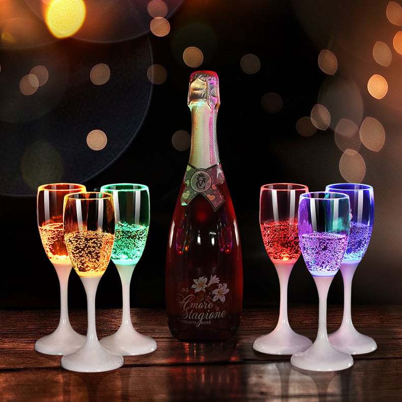 🥂LED Light Up Cups Wine Champagne Glass