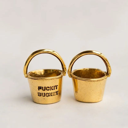 🔥Funny Metal Bucket Keychain - 🤣Fuck it Bucket