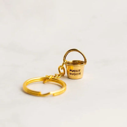 🔥Funny Metal Bucket Keychain - 🤣Fuck it Bucket