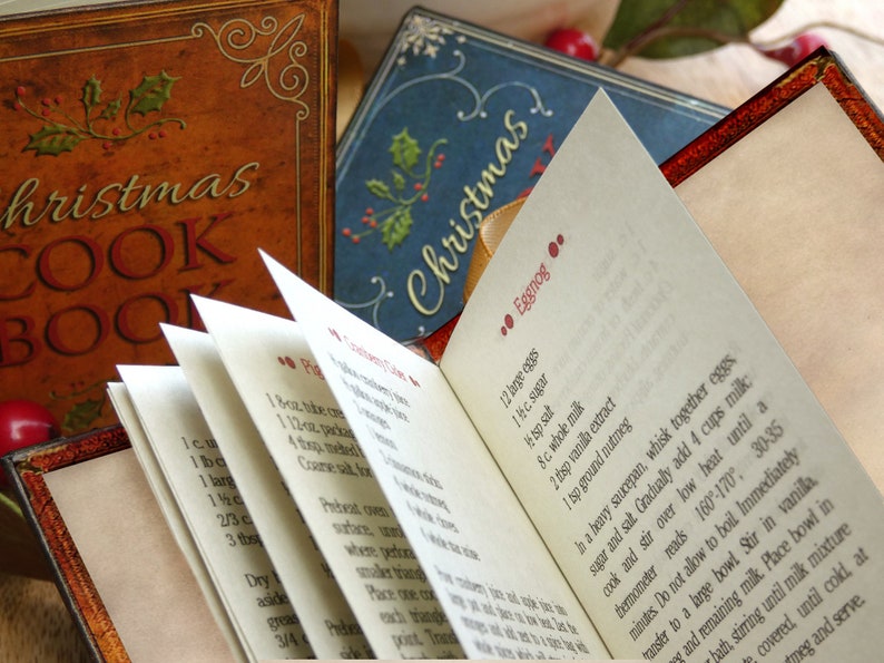 Miniature Cook Book Christmas Ornament