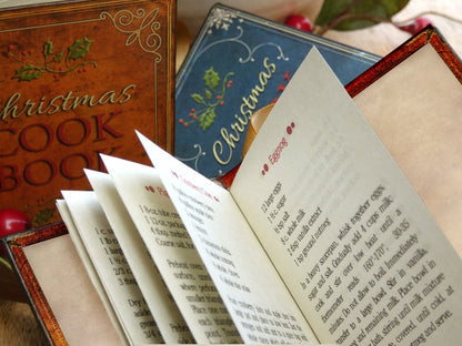 Miniature Cook Book Christmas Ornament