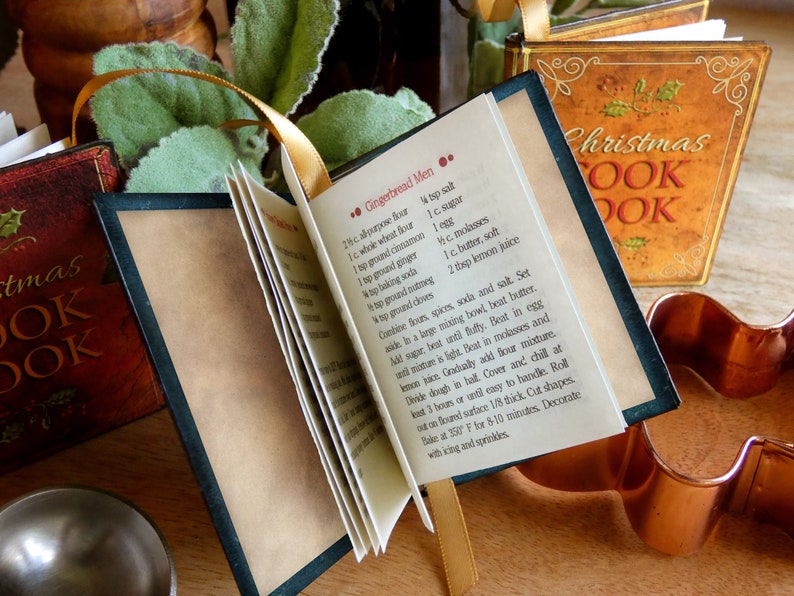Miniature Cook Book Christmas Ornament