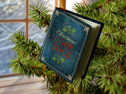 Miniature Cook Book Christmas Ornament