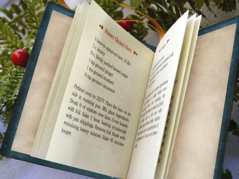 Miniature Cook Book Christmas Ornament