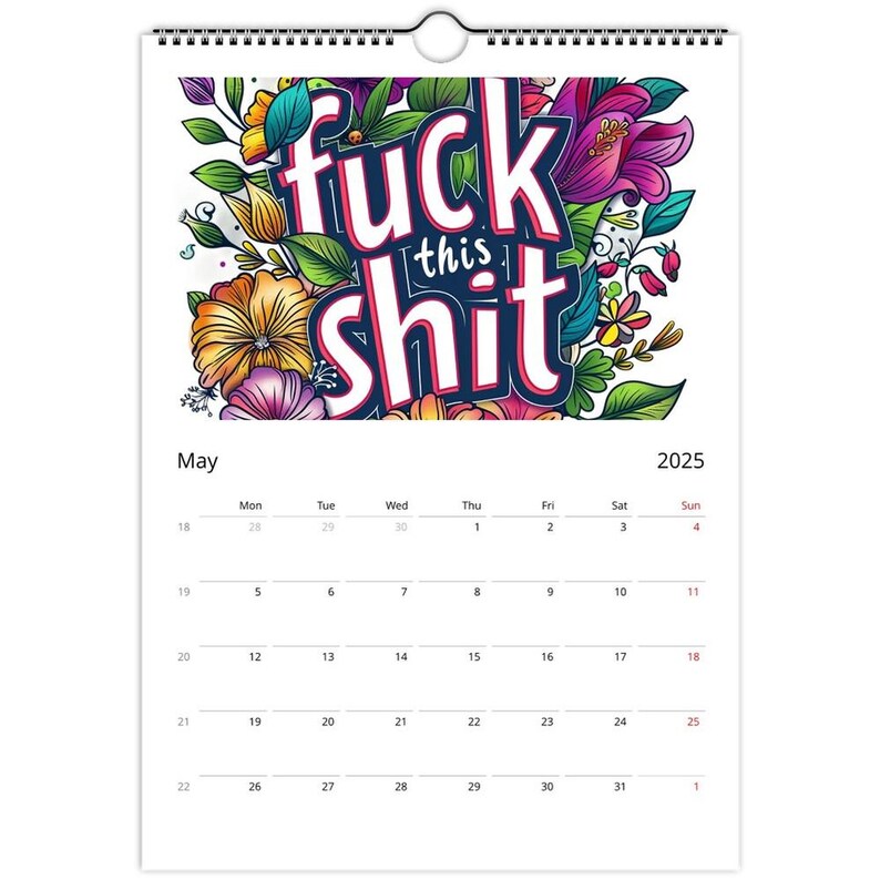 📆Welcome To The Fuckery Fun Wall Calendar 2025