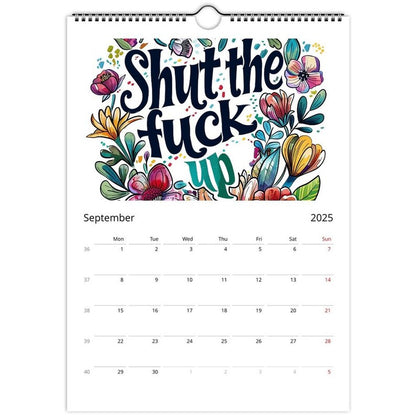 📆Welcome To The Fuckery Fun Wall Calendar 2025