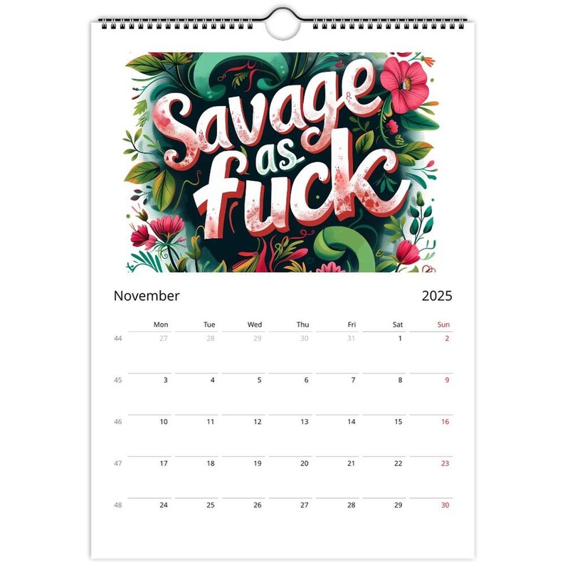 📆Welcome To The Fuckery Fun Wall Calendar 2025