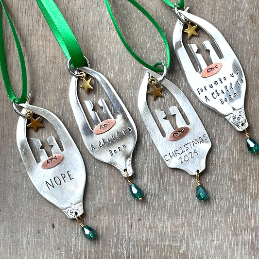 🤘 Fork Nativity Ornaments