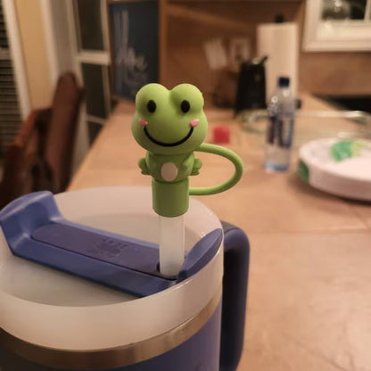 🥤🦆Silicone Animal Straw Covers Cap