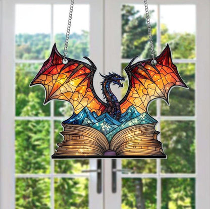 🔥🔥2025 Mother's Day Gift 50% Off--Cute Book Dragon Suncatcher Ornament
