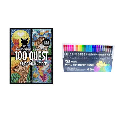 🎨100 QUEST Color by Numbers Book