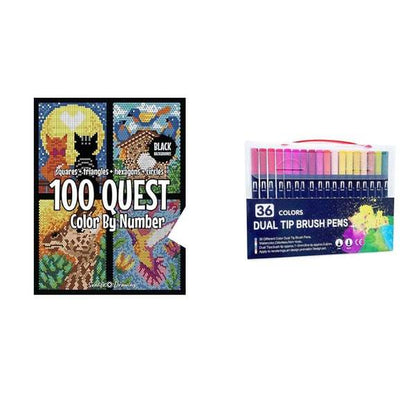 🎨100 QUEST Color by Numbers Book